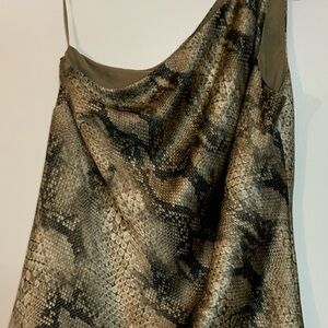 Express Snakeskin Print Dress in Brown and Black - size small - NWT